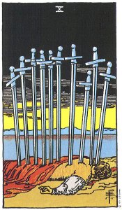 10 of Swords Upright