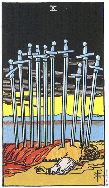 10 of Swords Upright