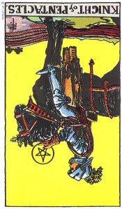 Knight of Pentacles Reversed