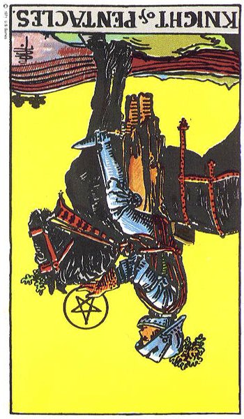 Knight of Pentacles Reversed
