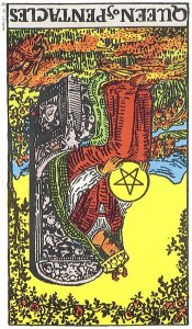 Queen of Pentacles Reversed Queen of Pentacles Reversed
