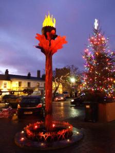 St Bridgid's Flame Sculpture, Christmas, Kildare