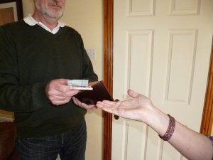 demanding money up front