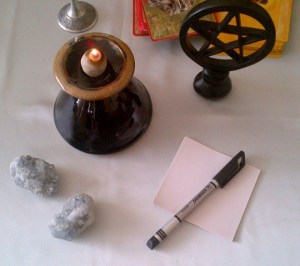 Tarot Table and paper for numerology