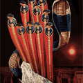 Julie Cuccia-Watts-Journey Into Egypt Tarot-10 Wands